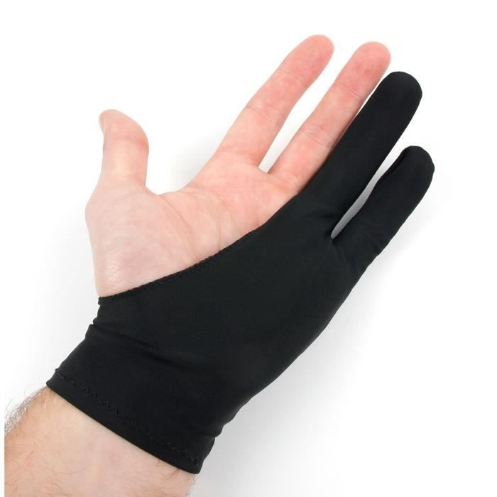 Noir Taille Libre VEIKK Gant dartiste pour Tablette /à Dessin 1 unit/é pour gaucher ou droitier