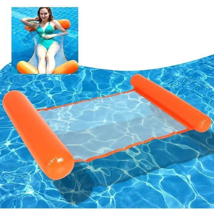 Hamac Gonflable Piscine 4 En 1 – 145x70 Cm, Charge 150 Kg, Idéal Pour été