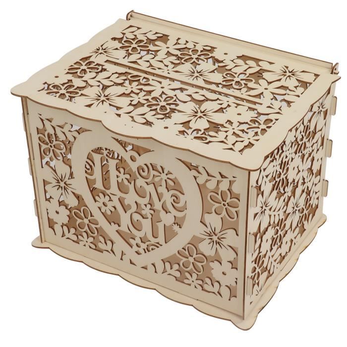 Boîte à Cartes De Mariage En Acrylique – Design à Motifs Ajourés, 25,5 X 21,5 X 25 Cm, élégante Et Réutilisable - 10