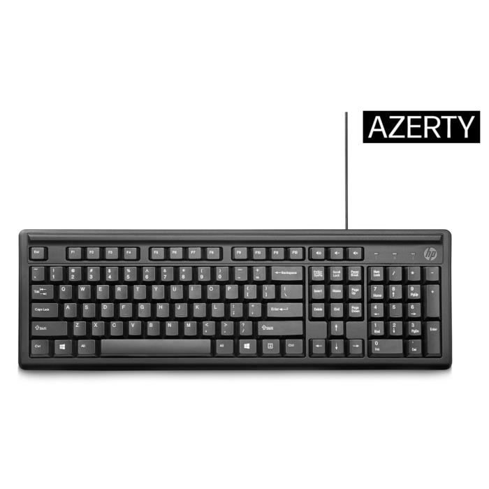 Clavier HP 100 – Filaire – Noir – AZERTY