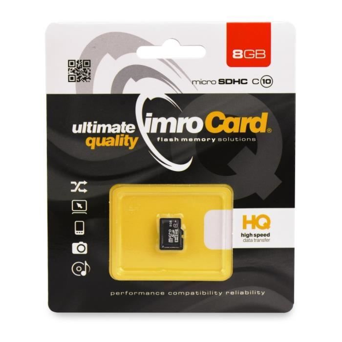 IMRO 108G mémoire flash 8 Go MicroSDHC Classe 10 Neuf - vue 2