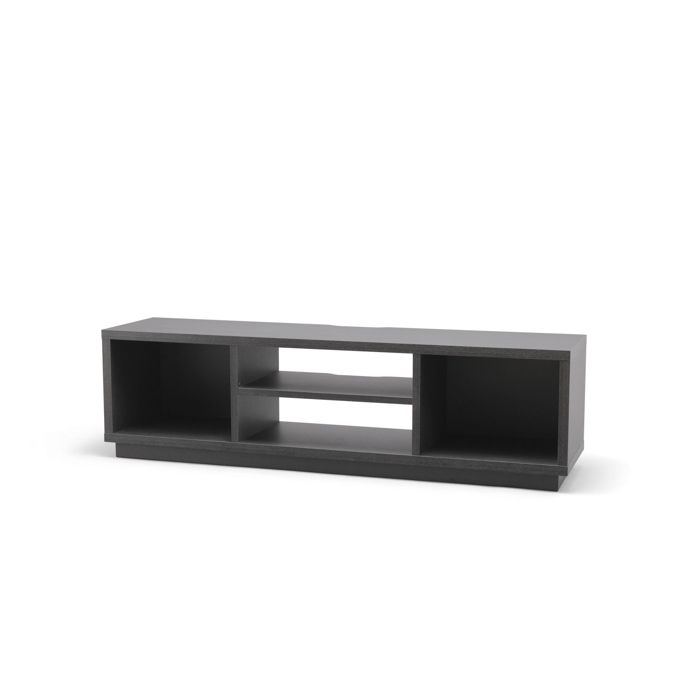 Iris Ohyama Meuble TV Meuble tele Banc TV Ecran jusquà 65 pouces OTS-150S Chêne noir L36 x P150 x H41.5 cm