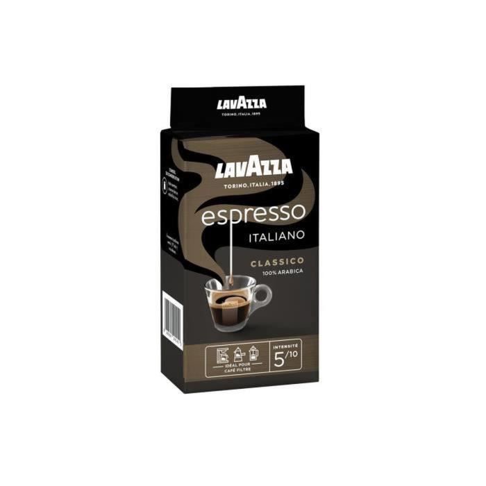 LOT DE 6 - LAVAZZA - Café moulu Espresso Italiano Classico - paquet de 250 g