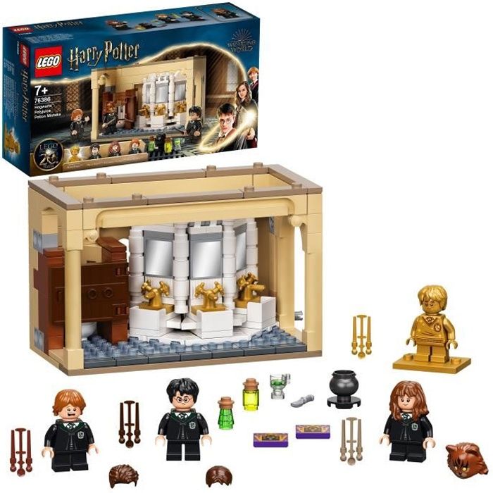 LEGO 76389 Harry Potter la Chambre des Secrets de Poudlard Jouet Château avec Grande Salle l’Erreur de la Potion Polynectar Figurine Edition 20ème Anniversaire & 76386 Harry Potter Poudlard