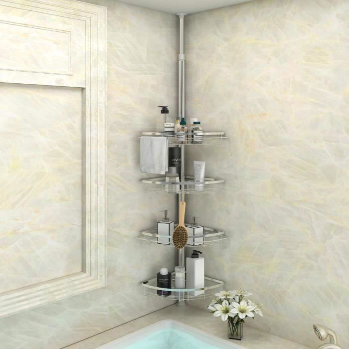 Etagere salle de bain Etagère de Douche Télescopique Etagère