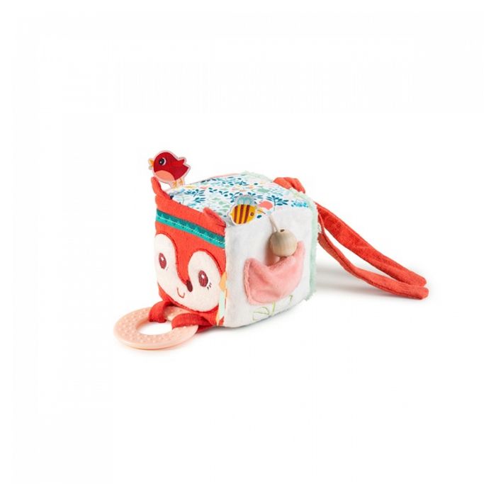 Cube d'activité Alice - Lilliputiens - Jouet multi-activités pour bébé - Rouge - 8 x 8 x 8 cm