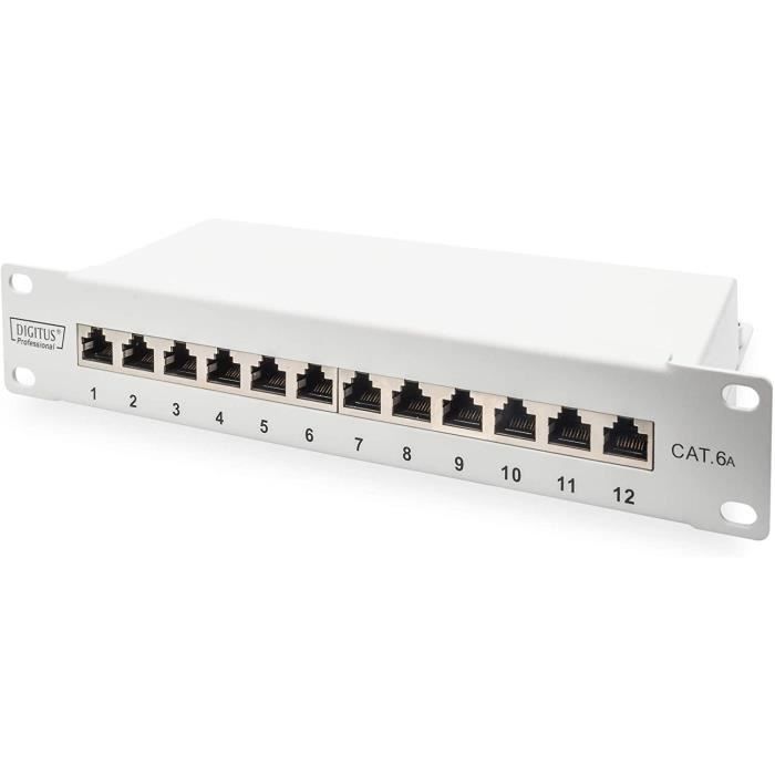 Hub Reseaux Switche Et Hub Reseau - Limics24 - Cat-6A Patchpanel 12 Ports Rj45 ...