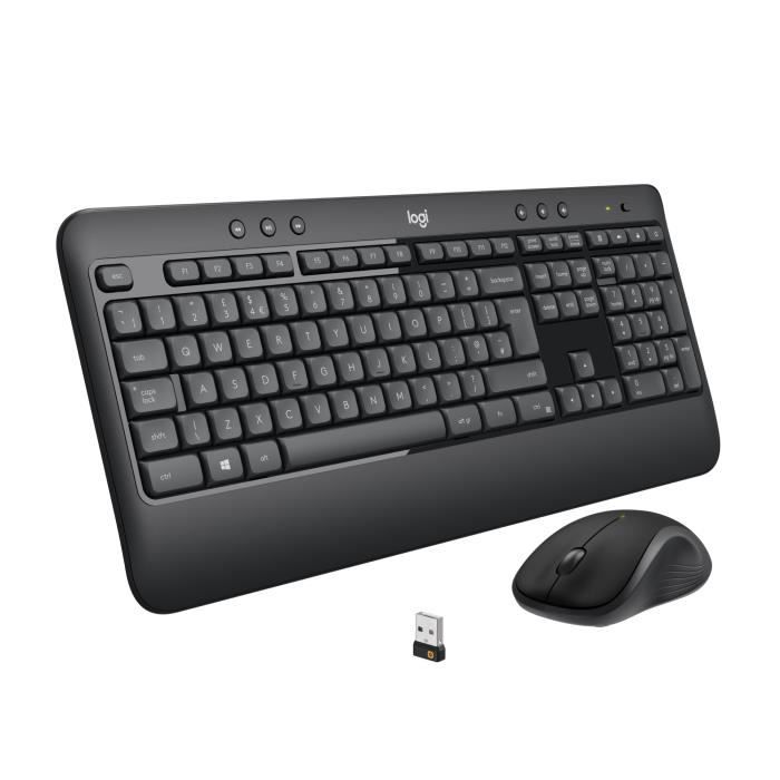 Combo clavier et souris sans fil - Logitech - MK540 - Noir