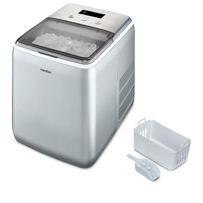 MEDION Machine à glaçons taille des glaçons petite & grande réservoir d'eau de 2 6 litres durée de production courte env. 10