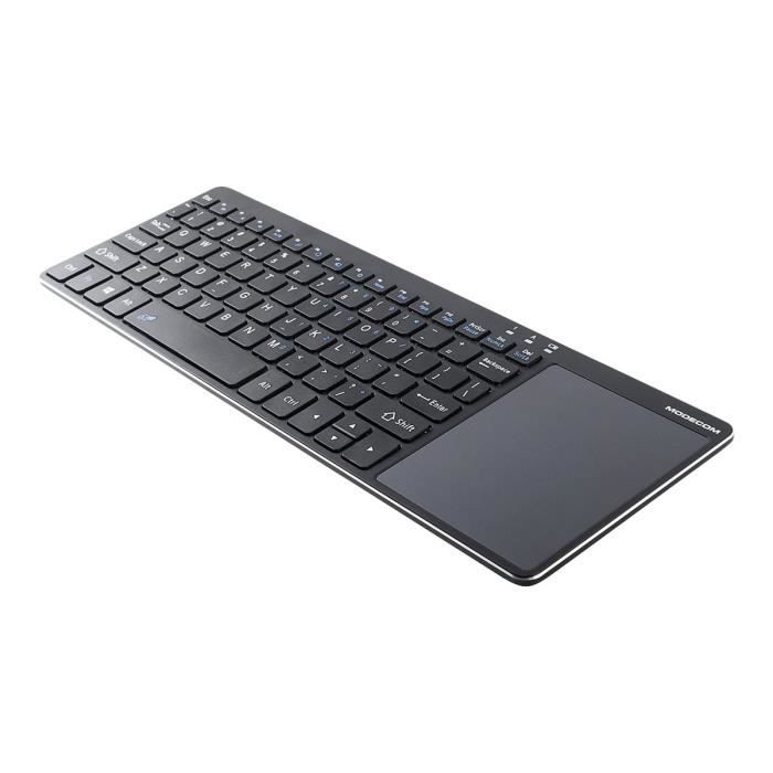 Clavier sans fil MODECOM MC-TPK1 avec pavé tactile 2.4 GHz – Noir