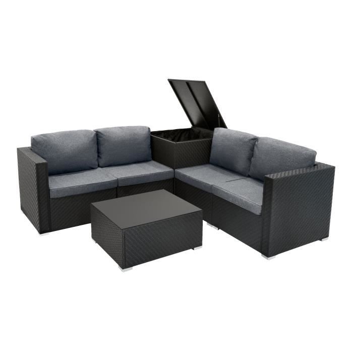 Monstershop Salon de jardin modulable en rotin - vue 4