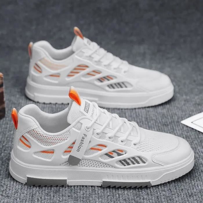 Chaussures De Sport Primark Gris Et Blanc à Lacets - Occasion, Bon état, Pour Homme