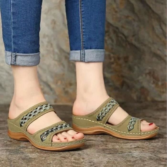 Sandales Fille CHICKWIN - Taille 20 à 26, Semelle Antidérapante, Léger Et Confortable - Pour été, Plage, Fête