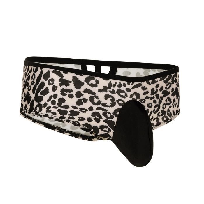 slip homme leopard