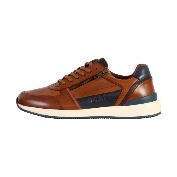 Redskins Basket Cuir Redskins Callias - Cognac Marine