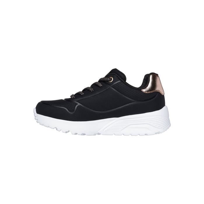 Basket à Lacets Junior - SKECHERS - Metallic Mode - Noir - Synthétique - Plat Basket à Lacets Junior - SKECHERS - Metallic Mode - Noir - Synthétique - Plat