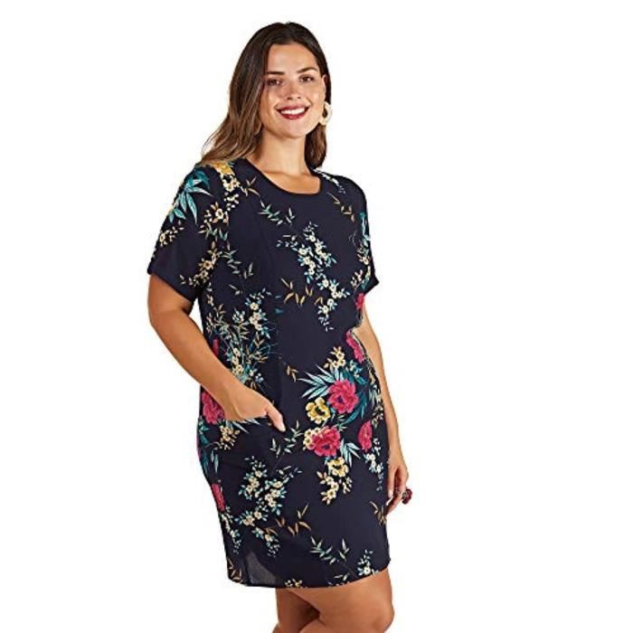 Robe Ucygh Curves Oriental Floral Tunic Taille 50 Marine Achat Vente Robe Soldes Sur Cdiscount Des Le Janvier Cdiscount