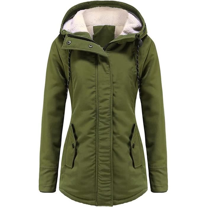 manteau chaud à capuche fermeture éclair doudoune veste homme imperméable  hiver