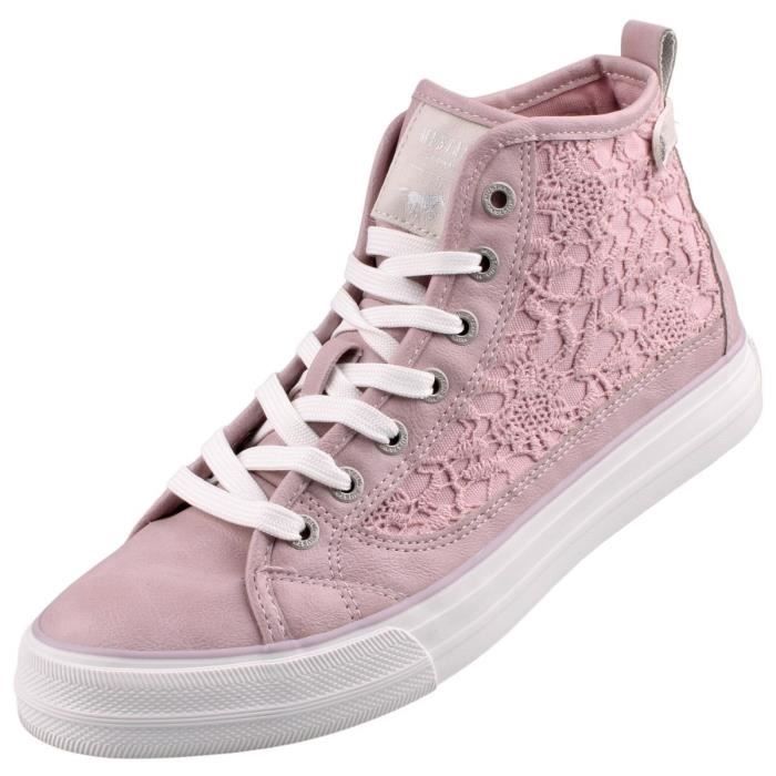 basket mustang femme rose
