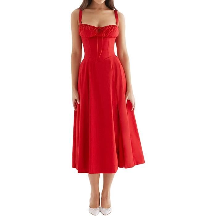 Robe Corset Fleurie Femme - Dos Nu Et Laçage - Imprimé Floral Bohème - Longueur Mini - Taille S à XL