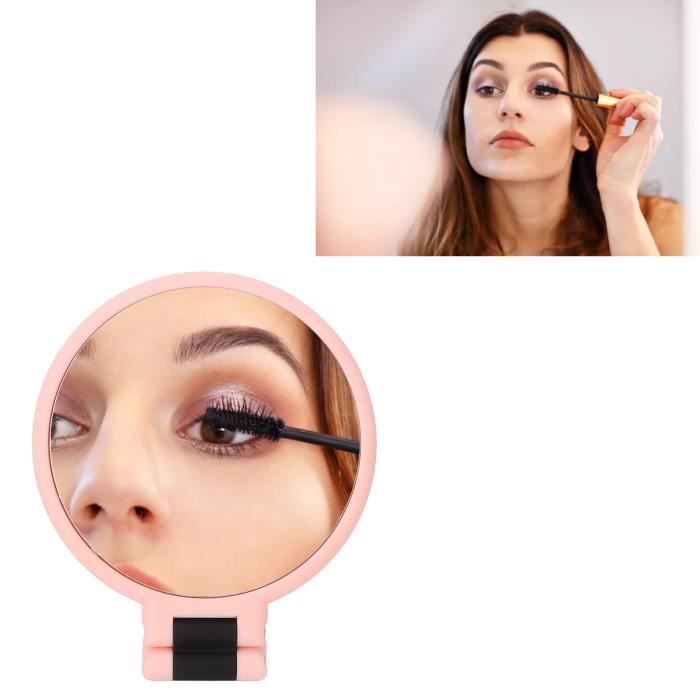 Miroir grossissant 25 x avec poignée, miroir grossissant pour maquillage avec double face