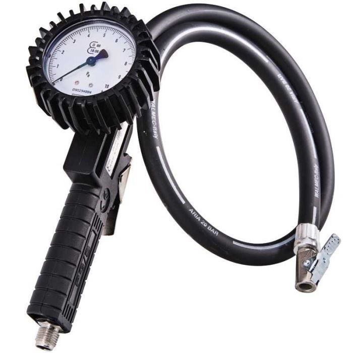 Pistolet De Gonflage Ribimex Avec Manomètre – 0 à 10 Bars – Pour Compresseur