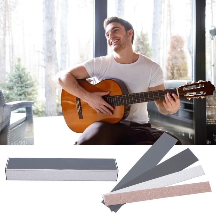 Kit De 4 Outils De Lutherie Pour Guitare - Lime à Frettes, Outil De Nivellement, Protecteurs De Touche - Pour Entretien Et Réglage DIY