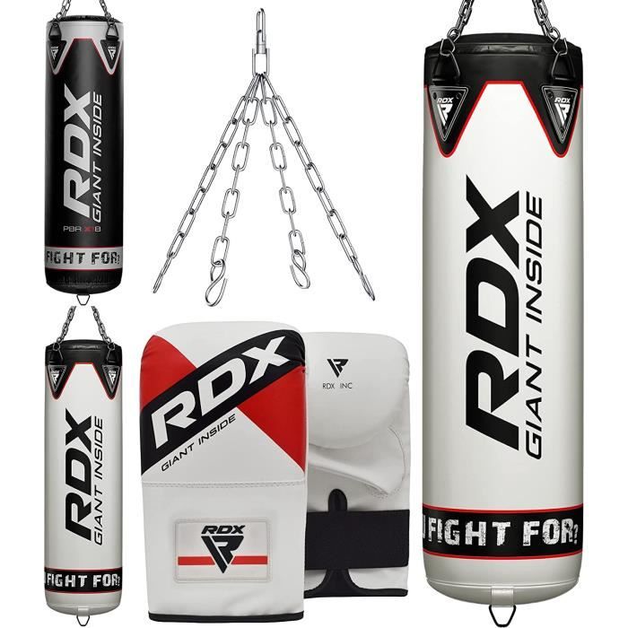 Mitaines D'entraînement RDX Pour Sac De Frappe - Cuir Maya, Rouges, Pour Boxe Et MMA