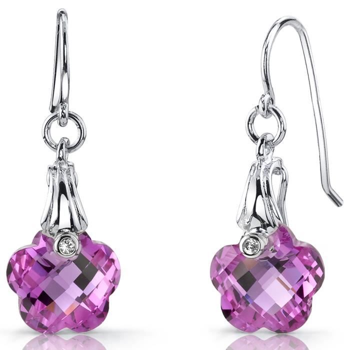 Boucles D'oreilles En Argent 925 Et Saphir Naturel – Fait Main, Forme Poire, Naissance