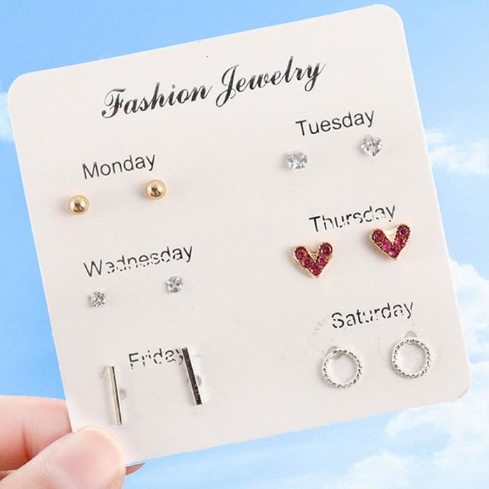 RMEGA Boucle D’Oreille Luxe Parure Bijoux Femme Cadeau Pour Mariage Femme Boucle DOreille