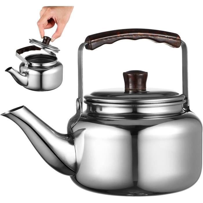 Bouilloire Sifflante 3L Acier Inoxydable - Induction, Gaz, Électrique - Design Rétro