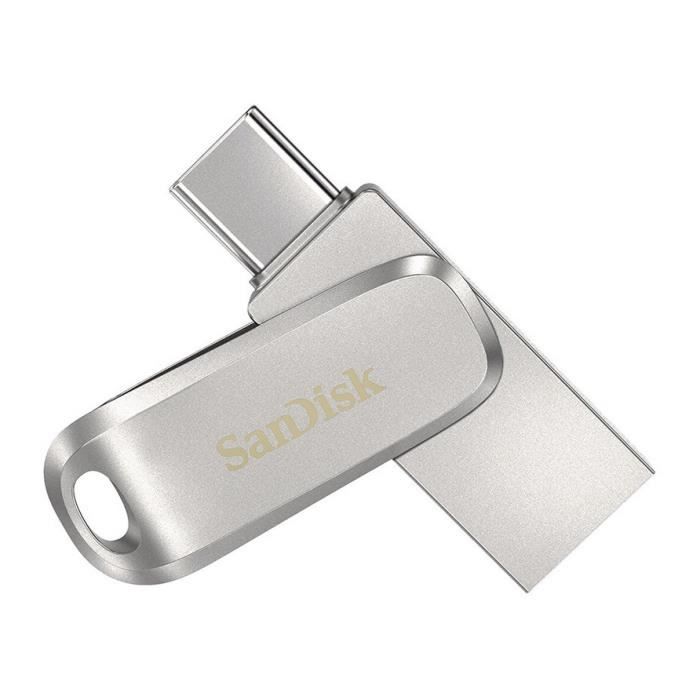 SanDisk Ultra Luxe Clé USB 3.1 Type C SDDDC4 064G G46 double connectique - vue 2