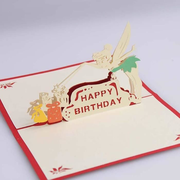 Creative Fee Joyeux Anniversaire 3d Pop Up Carte De Voeux Papier Sculpture Craft Cadeau Rouge Red Achat Vente Carte Correspondance Creative Fee Joyeux Cdiscount