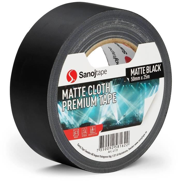 Ruban Adhésif Velours Noir StickersLab - Pour Décoration, Bricolage, Personnalisation