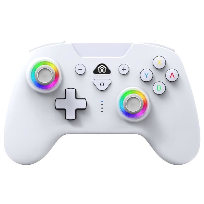 Manette sans fil - SUBSONIC - Switch 2 / Switch - LEDs programmables - Vibrations - Gyroscope - Blanc