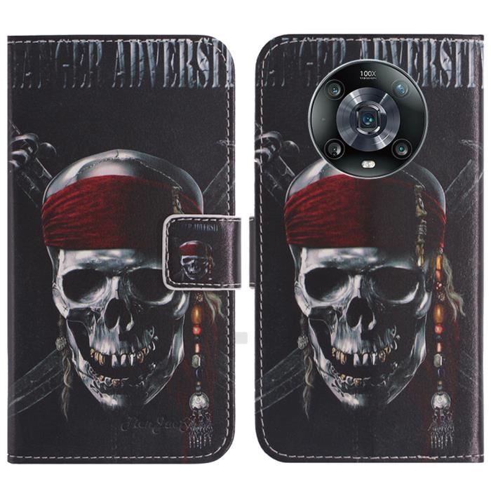 Étui Papillon Magnétique Pour Honor 400 - Coque Flip Avec Fentes Pour Cartes - Protection Écran Et Dos - 5