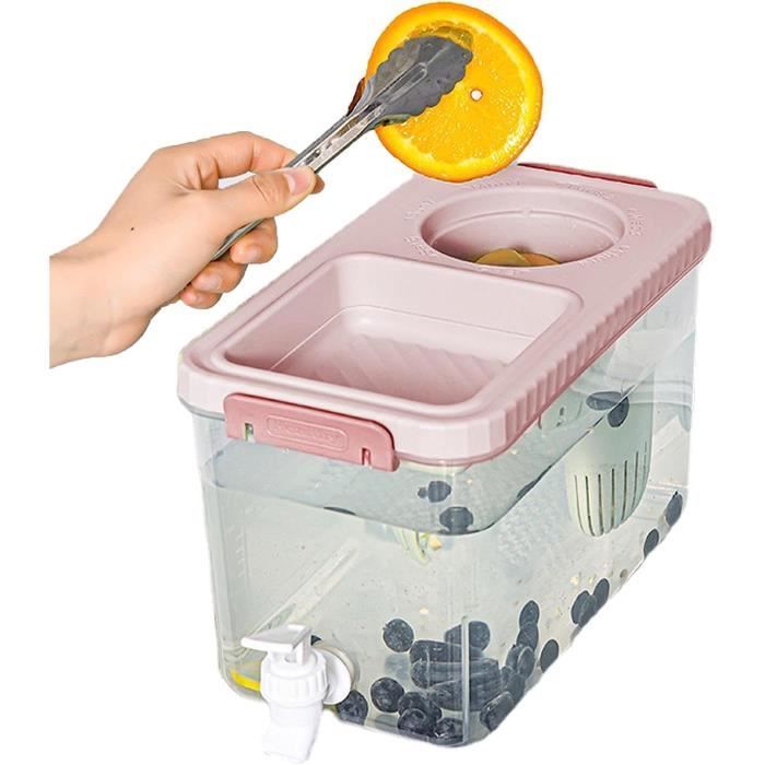 Distributeur De Boissons Avec Robinet 3.8L - Récipient Plastique Pour Jus, Eau, Thé Glacé - Pour Fête Et Frigo
