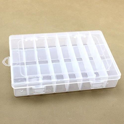 Boîte De Rangement à Compartiments Pour Bijoux - 24 Cases, Plastique Polypropylène, Organisation Boucles D'oreilles, Bagues, Perles