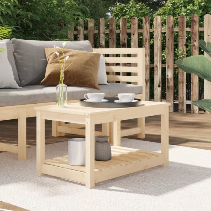 vidaXL Table de jardin 825x505x45 cm bois massif de pin 824134