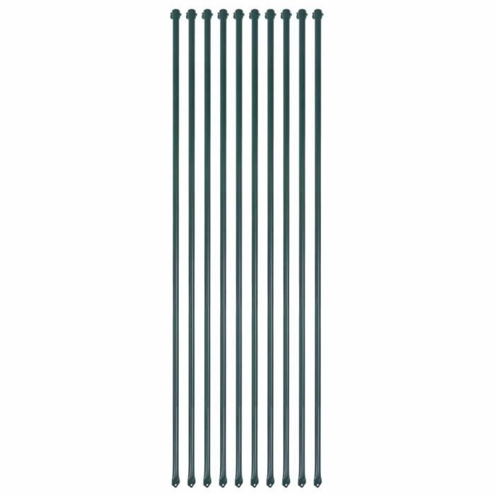 Poteaux de jardin vidaXL 10 pcs Métal 1 5 antirouille et hydrofuge