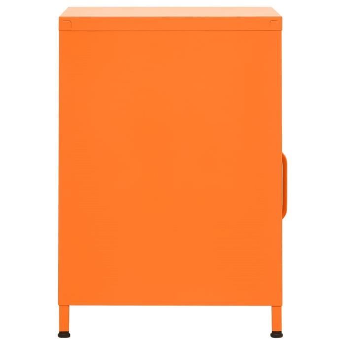 lessaisons table de chevet orange 35x35x51 cm acier ab336219 117221
