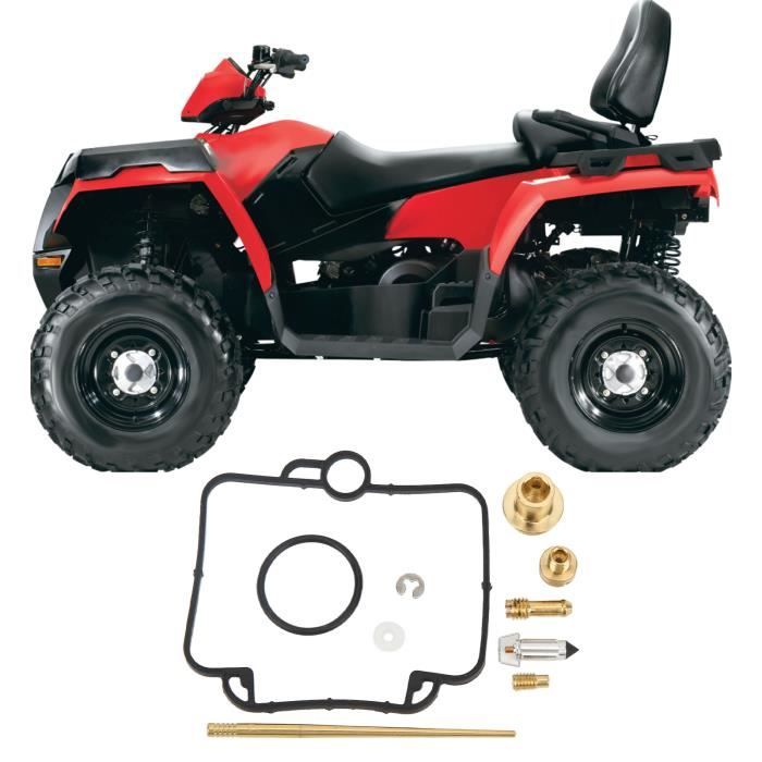 Aramox Kit Reconstruction Carburateur ATV 18 Pièces – Compatible Polaris 500 2003-2007, Joints NBR Résistants Éthanol, Aiguilles Laiton Durables, Restauration Performance Moteur