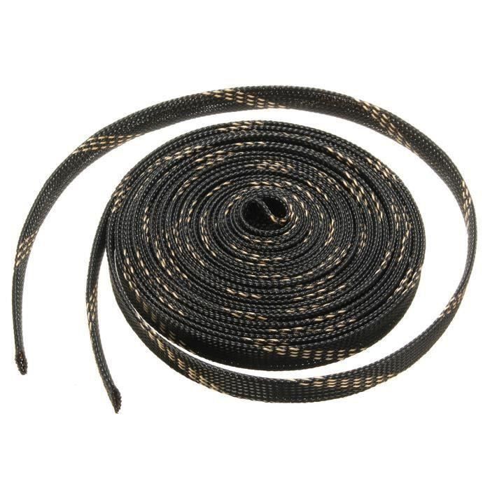 Ricable Custom OR08/10 Gaine de Protection tressée pour câble 4-10 mm Orange/Rou
