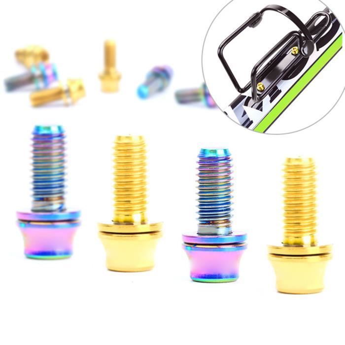 ZERONE Lot de 2 vis en alliage de titane M5*12mm pour portebidon de