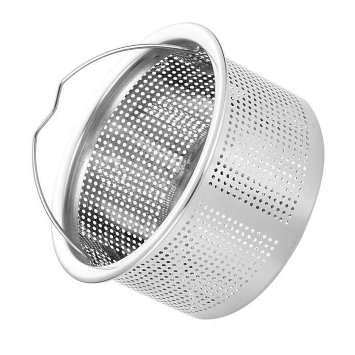 Plat De Service Avec Passoire Intégrée En Inox - 20 Cm De Diamètre, Pour égoutter Fritures Et Servir Collations