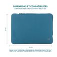 Housse Néoprène pour Ordinateur Portable / Tablette 12.5-14" - Bleu Prusse et Gris - MOBILIS-1