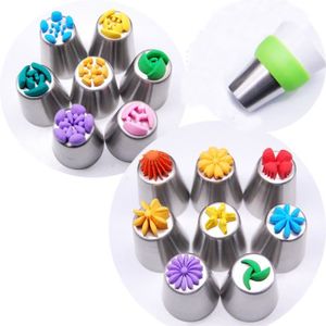 Lot De 7 Douilles à Pâtisserie En Acier Inoxydable - Forme Jupe Plissée, Décoration Gâteaux Et Cupcakes