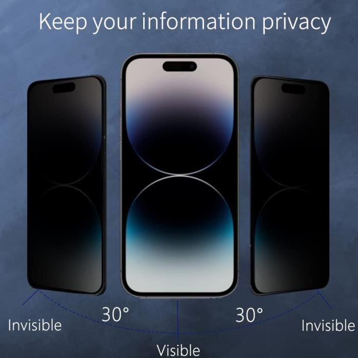 Tempered Glass Privacy iPhone 14 Pro - Vitre de protection d'écran  anti-espion en verre trempé - Acheter sur PhoneLook