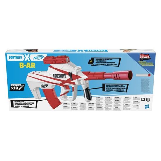 Nerf Fortnite Insightful - Blaster Motorisé 10 Fléchettes, Chargeur Amovible, Repliqua Jeu Vidéo Fortnite