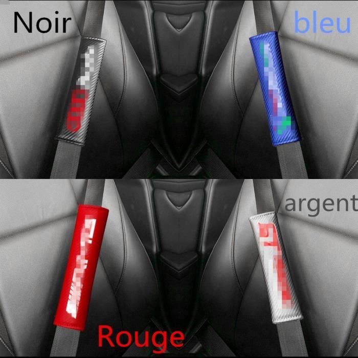 COFIT Protege Ceinture Voiture Microfibre Protection Securite 2 Pièces Housse Accessoires Auto Interieur, Noir Et Beige